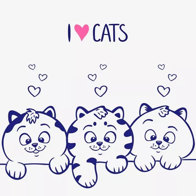 手绘猫图，手绘猫图片头像（手账素材丨可爱的小猫咪怎么画）