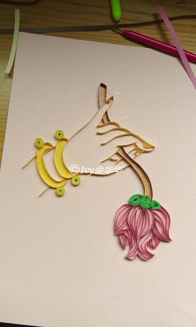 佛手莲花的寓意，看绝美的衍纸佛手莲花
