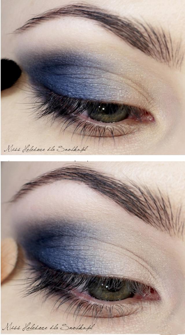 儿童舞台妆蓝色眼影画法，蓝色眼影的画法（一款夜空蓝色眼妆的分步图解教程）