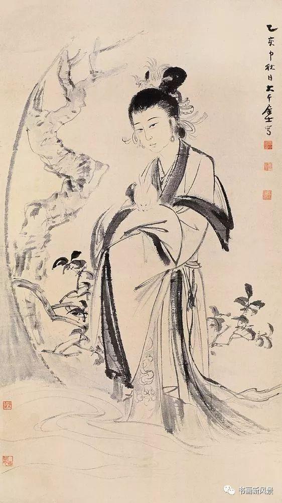 嫦娥怎么画简单又漂亮，如何画嫦娥简笔画（中秋：赏国画中最美的嫦娥）