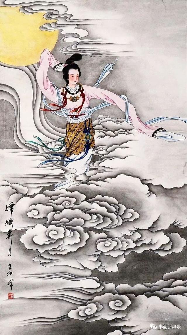 嫦娥怎么画简单又漂亮，如何画嫦娥简笔画（中秋：赏国画中最美的嫦娥）