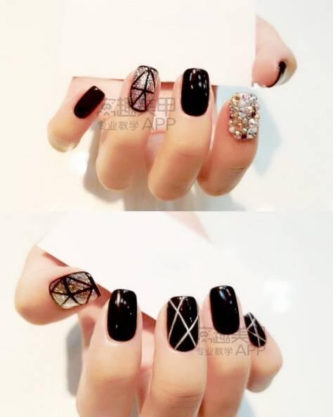 各种线条美甲图片，简约线条美甲图（超百搭的线条美甲）