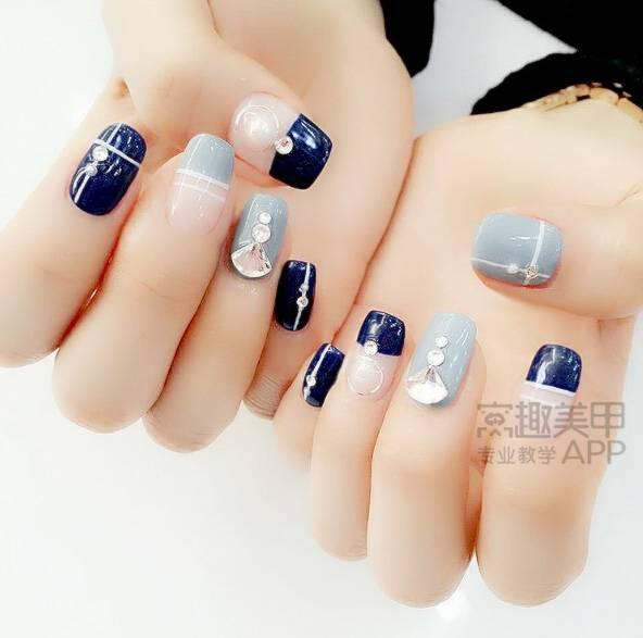 各种线条美甲图片，简约线条美甲图（超百搭的线条美甲）