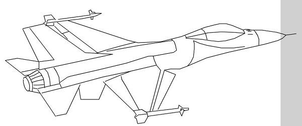 三角形战斗机简笔画图片