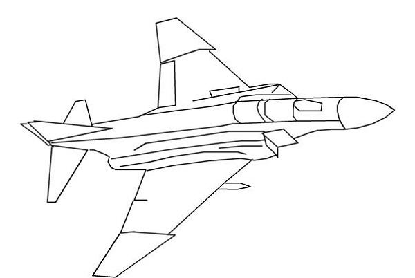 怎样画战斗机简笔画