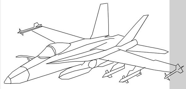 战斗飞机怎么画 画法图片