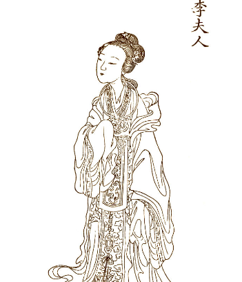 汉武帝的李夫人画像图片