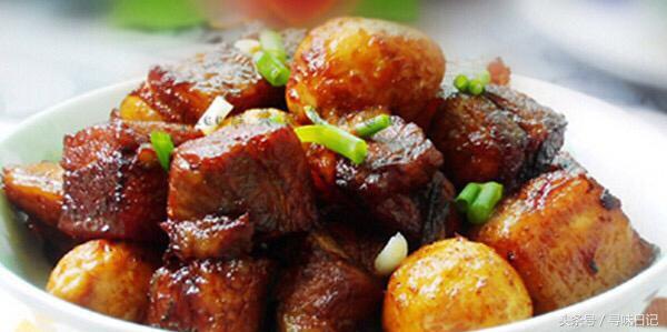 正宗安庆山粉圆子烧肉的做法，地方特色名菜山粉圆子烧肉