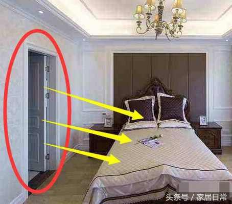 床对门不正确摆法图片，卧室一开门就是横床图片（卧室装修床铺万万别对着这里）