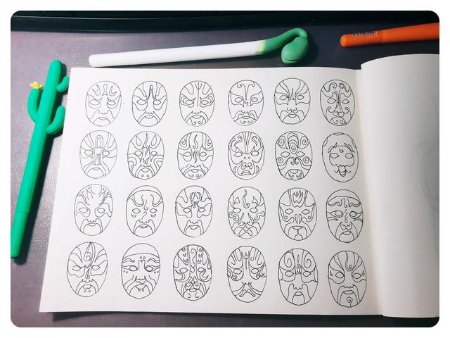 脸谱图片简笔画，脸谱简笔画（儿童简笔画 京剧脸谱）