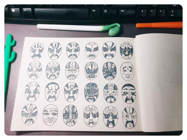脸谱图片简笔画，脸谱简笔画（儿童简笔画 京剧脸谱）