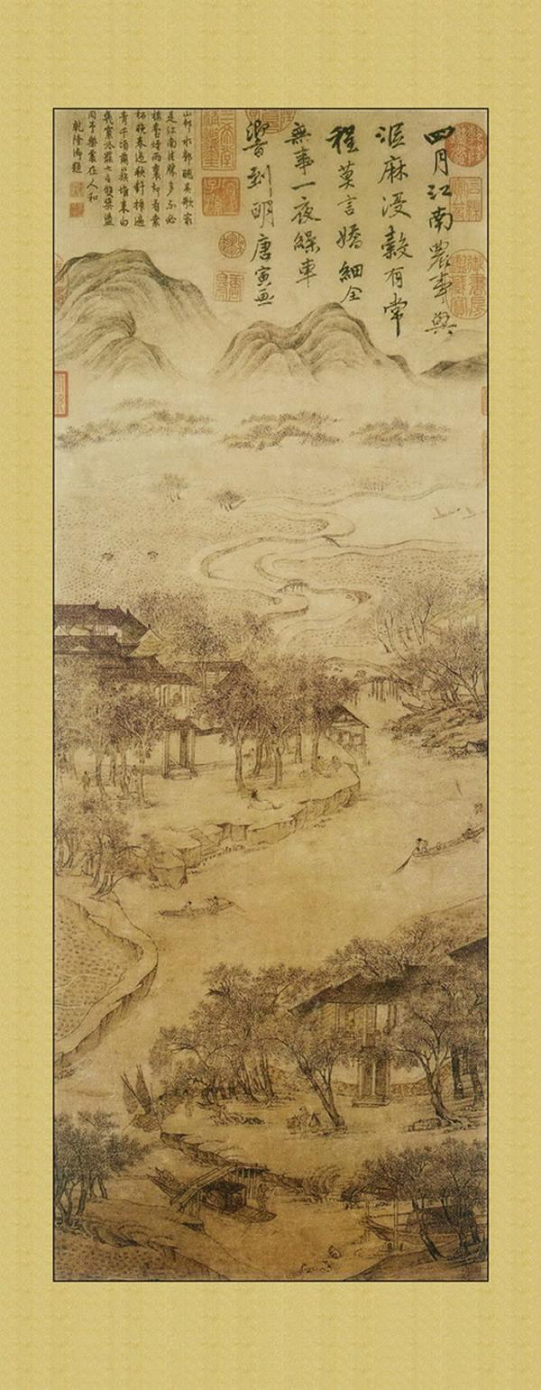 唐伯虎的画有哪些，唐伯虎的画有哪些真迹（唐寅<唐伯虎>山水画欣赏）