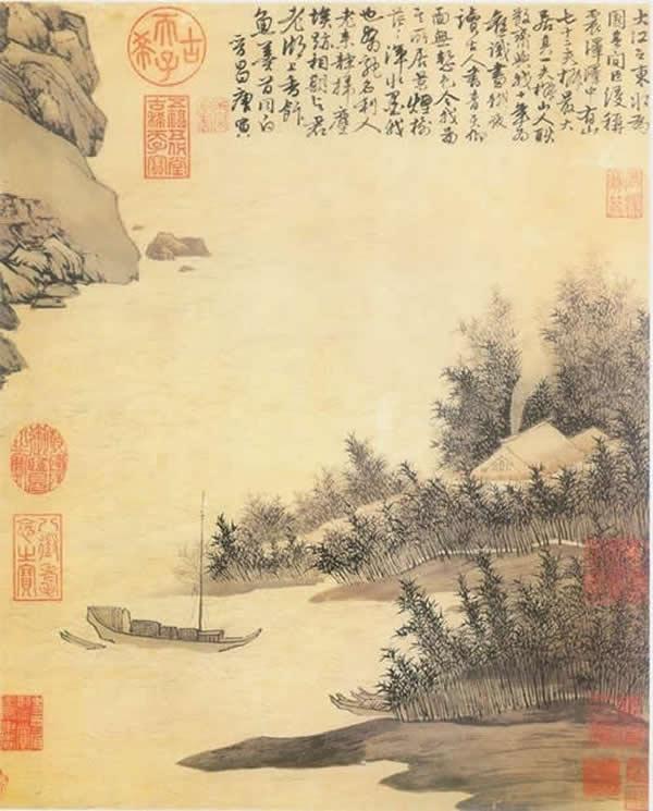 唐伯虎的画有哪些,唐伯虎的画有哪些真迹(唐寅 唐伯虎>山水画欣赏)