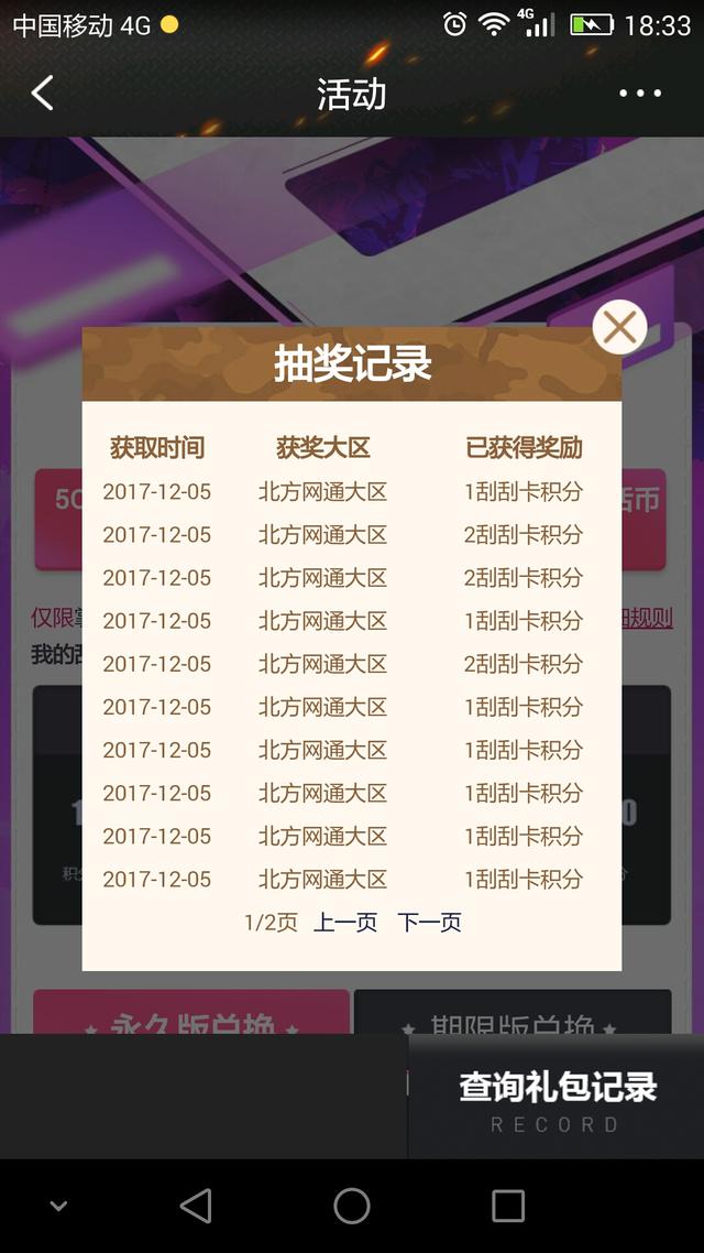 穿越火线12月掌火积分活动，看看你是欧洲人还是非洲人