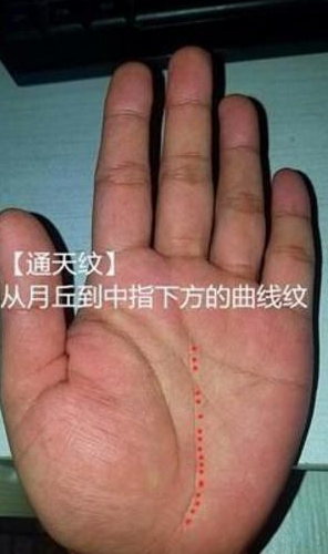 通天纹手相图片，通天纹与川字纹（手中出现通天纹）