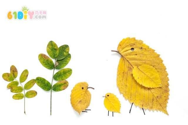 树叶贴画简单又好看，简单好看树叶贴画方法（同样捡树叶帮孩子做作业）