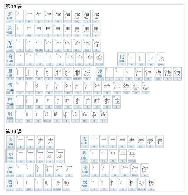 门字的笔顺，门字框的笔顺（小学生字笔画大全<1-6>）