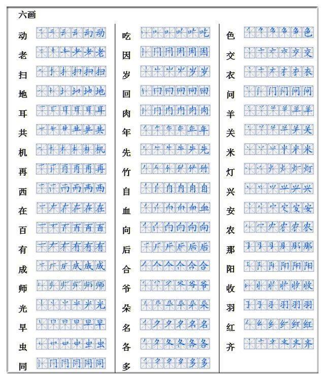 门字的笔顺，门字框的笔顺（小学生字笔画大全<1-6>）