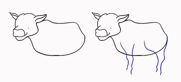 （儿童简笔画）怎么画奶牛，（儿童简笔画怎么画奶牛（卡通奶牛宝宝画法教程）