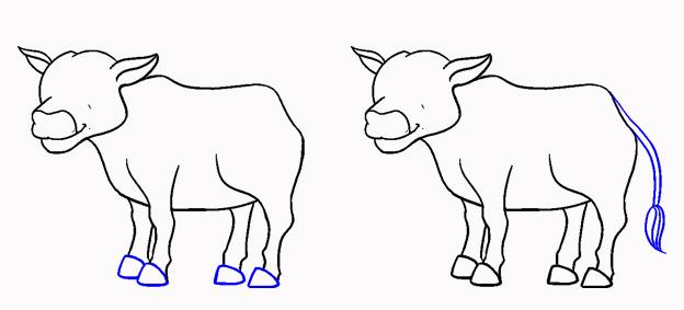 （儿童简笔画）怎么画奶牛，（儿童简笔画怎么画奶牛（卡通奶牛宝宝画法教程）