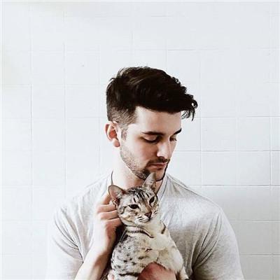 用猫做头像的男生，带猫咪的男生头像微信（男生抱猫头像高清图片2018）