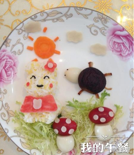 兔兔饭团。，是团兔子系列（给孩子做的“龟兔赛跑饭团”图片）