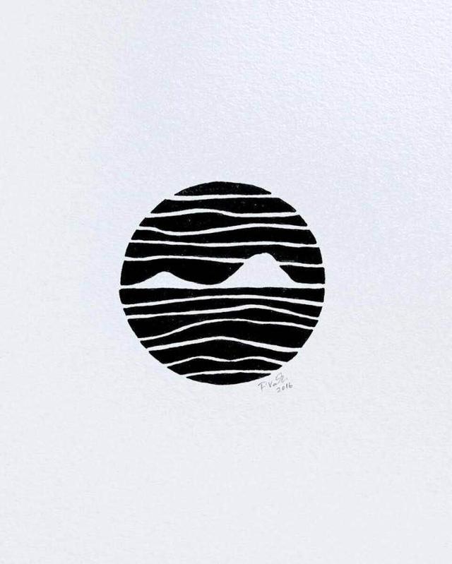 风景简笔画，风景简笔画带颜色（分享一组简约风风景简笔画）