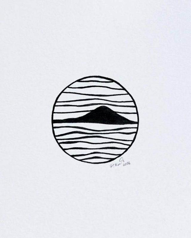 风景简笔画，风景简笔画带颜色（分享一组简约风风景简笔画）