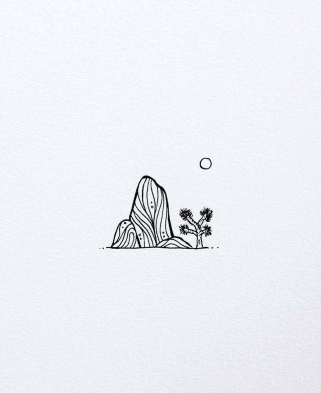 风景简笔画，风景简笔画带颜色（分享一组简约风风景简笔画）
