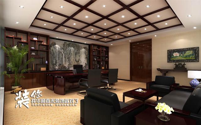 经理办公室效果图设计，经理办公室效果图_办公室装修效果图案例（办公室装修效果图-经理室）
