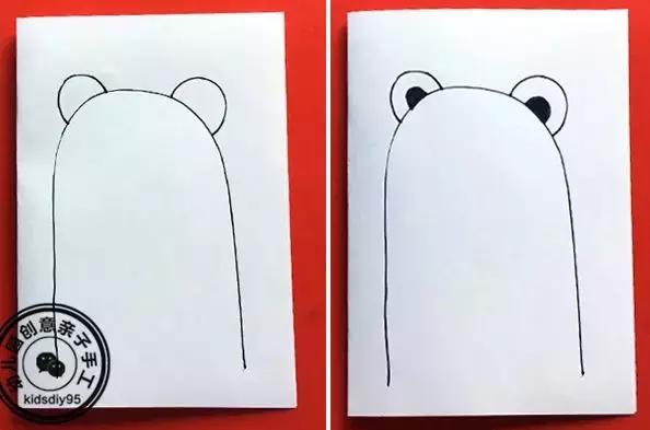 小熊简笔画怎么画，小熊简笔画怎么画超萌（爱心小熊一步一步画）