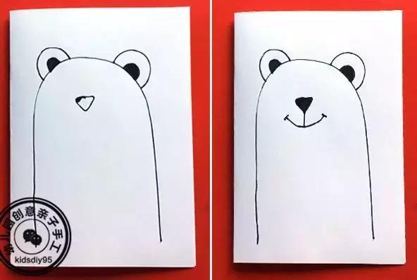 小熊简笔画怎么画，小熊简笔画怎么画超萌（爱心小熊一步一步画）
