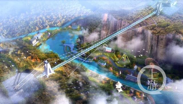 重庆游玩有玻璃桥，重庆首个5D全景玻璃桥景区下月开园
