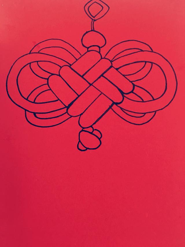 中国结简笔画，中国结简笔画法（简单又漂亮中国结画法图解）