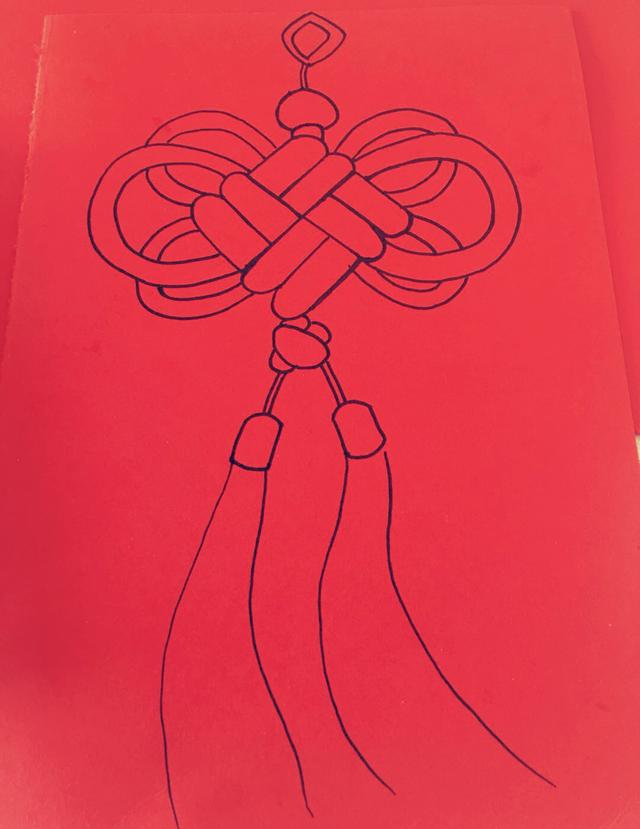 中国结简笔画，中国结简笔画法（简单又漂亮中国结画法图解）