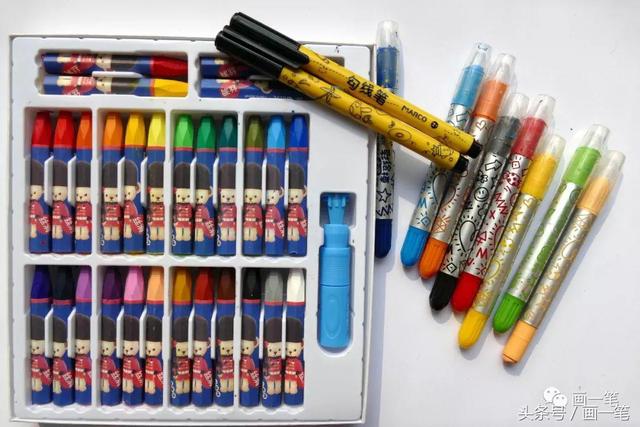 松树图片简笔画，松树的简笔画法（蜡笔画：自然风光，冬日松柏）