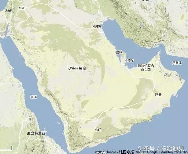 阿拉伯半岛地图，世界地图上的阿拉伯半岛（世界上最大的半岛——阿拉伯半岛）