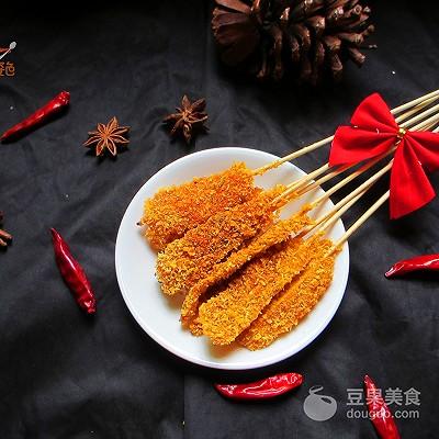 油炸肉串儿怎么做，黄金肉串的做法