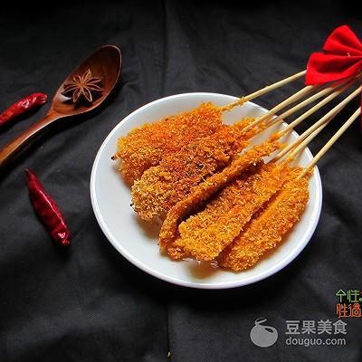 油炸肉串儿怎么做，黄金肉串的做法