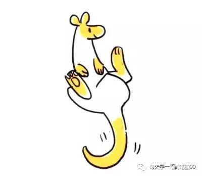 可爱袋鼠的简笔画怎么画呢，简笔画袋鼠的简笔画（每天学一幅简笔画——袋鼠简笔画图片）