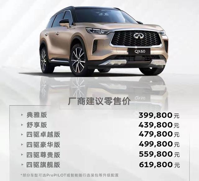 英菲尼迪最低多少钱，英菲尼迪QX502.0T落地多少钱（英菲尼迪QX60卖得还贵吗）
