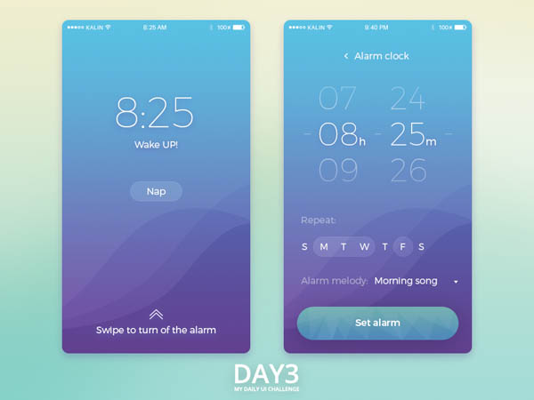 40个闹钟APP设计欣赏