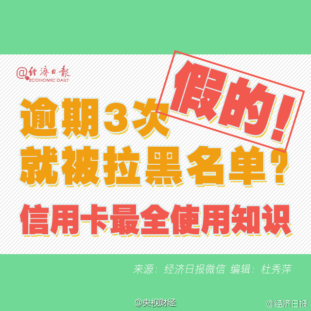 逾期3次就被拉黑名单？假的！信用卡最全使用知识