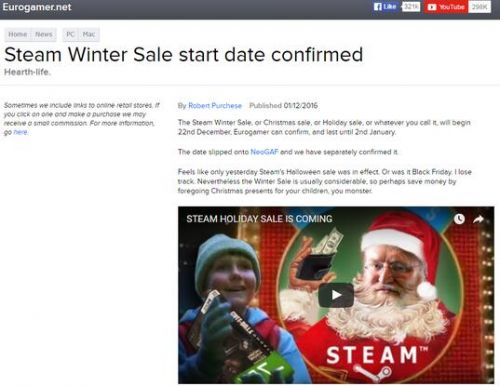 Steam冬季特惠活动12月22日正式开启 最后的狂欢来袭