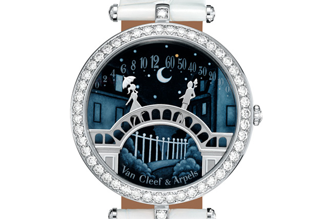 雅宝公司推出了一款被称为"世界上最浪漫的手表",梵克雅宝恋人之桥,它