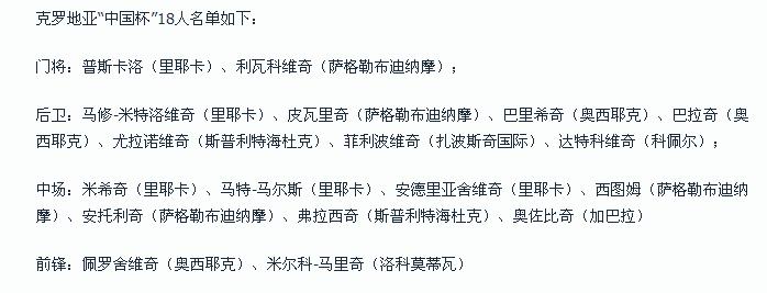 里皮世界杯出场费(里皮很无奈，中国队太好糊弄！克罗地亚拼凑18人，来赚出场费！)