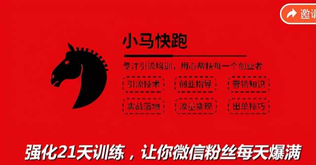 小马快跑21天引流强化训练：教你被动引流日均100+精准客户，让你微信粉丝爆满【视频教程】 配图