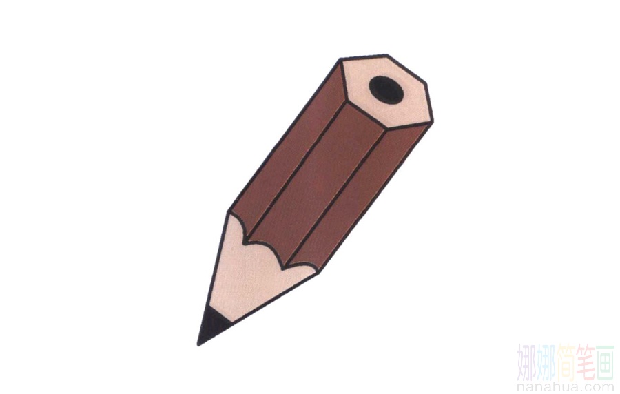 学习文具铅笔的简笔画画法