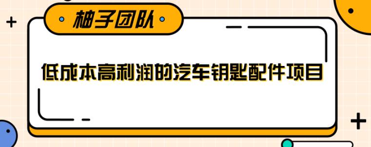 实体创业暴利赚钱生意，低成本高利润的汽车钥匙配件项目【视频教程】 配图