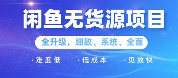 王渣男闲鱼无货源项目2.0：0基础玩转闲鱼价格差&信息差，轻松月入过万元【视频教程】 配图